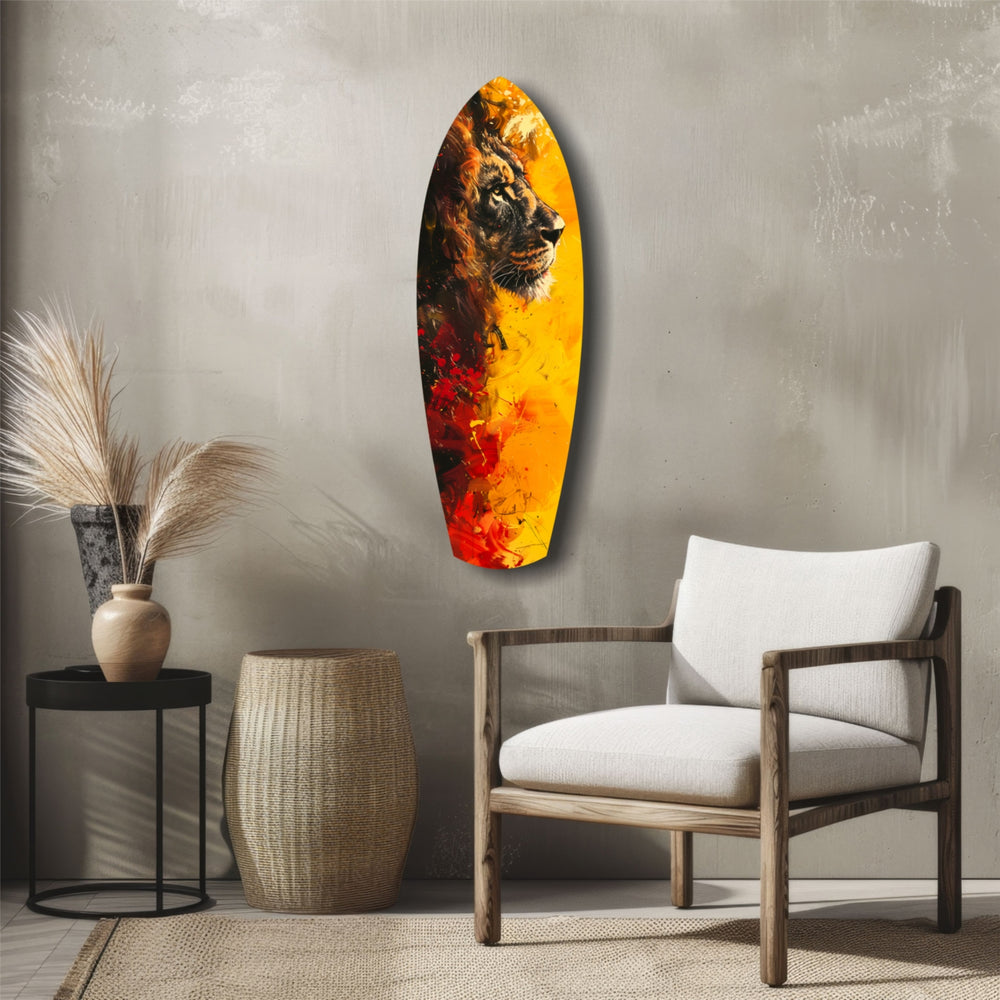 Lion Pride V2 Glass Wall Art.