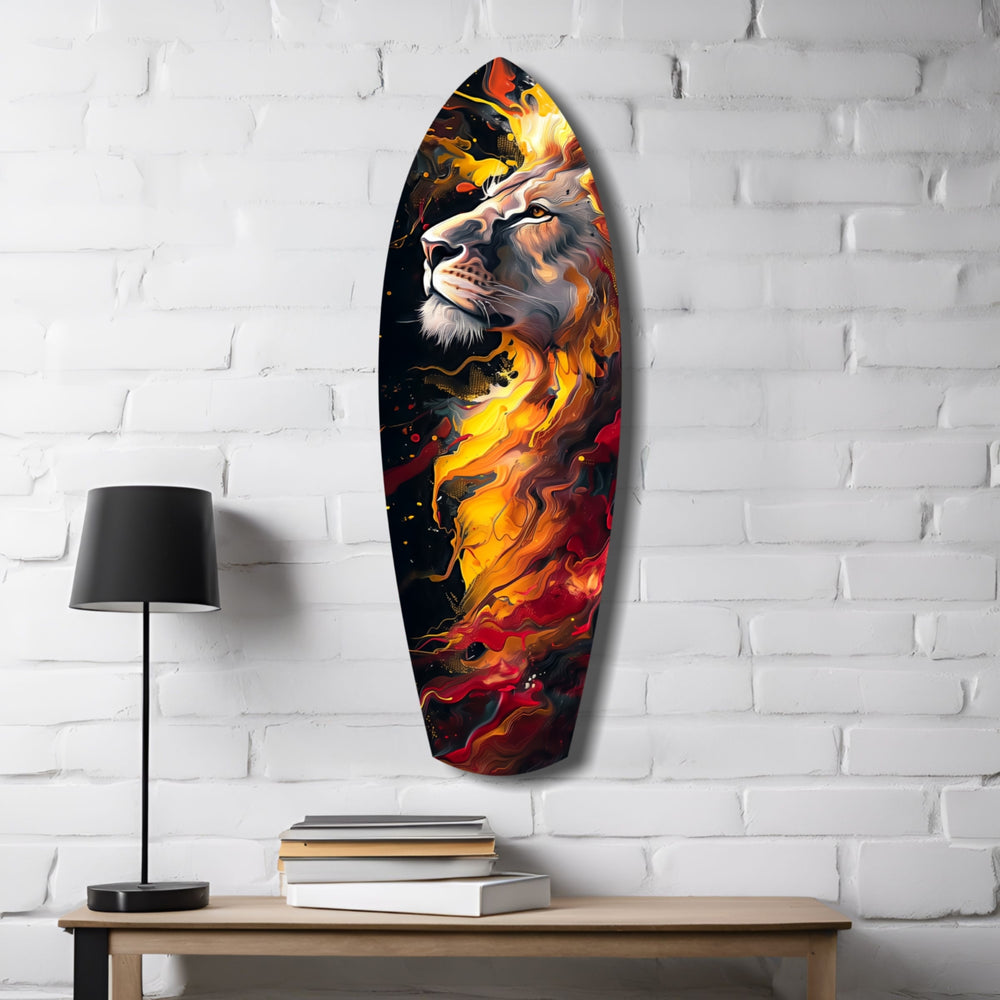 Lion Pride V4 Glass Wall Art.