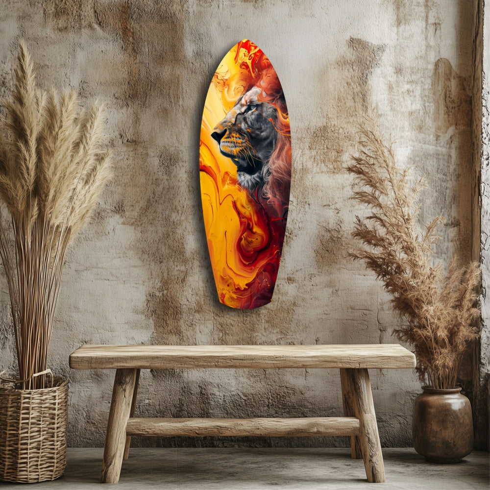 Lion Pride V7 Glass Wall Art.
