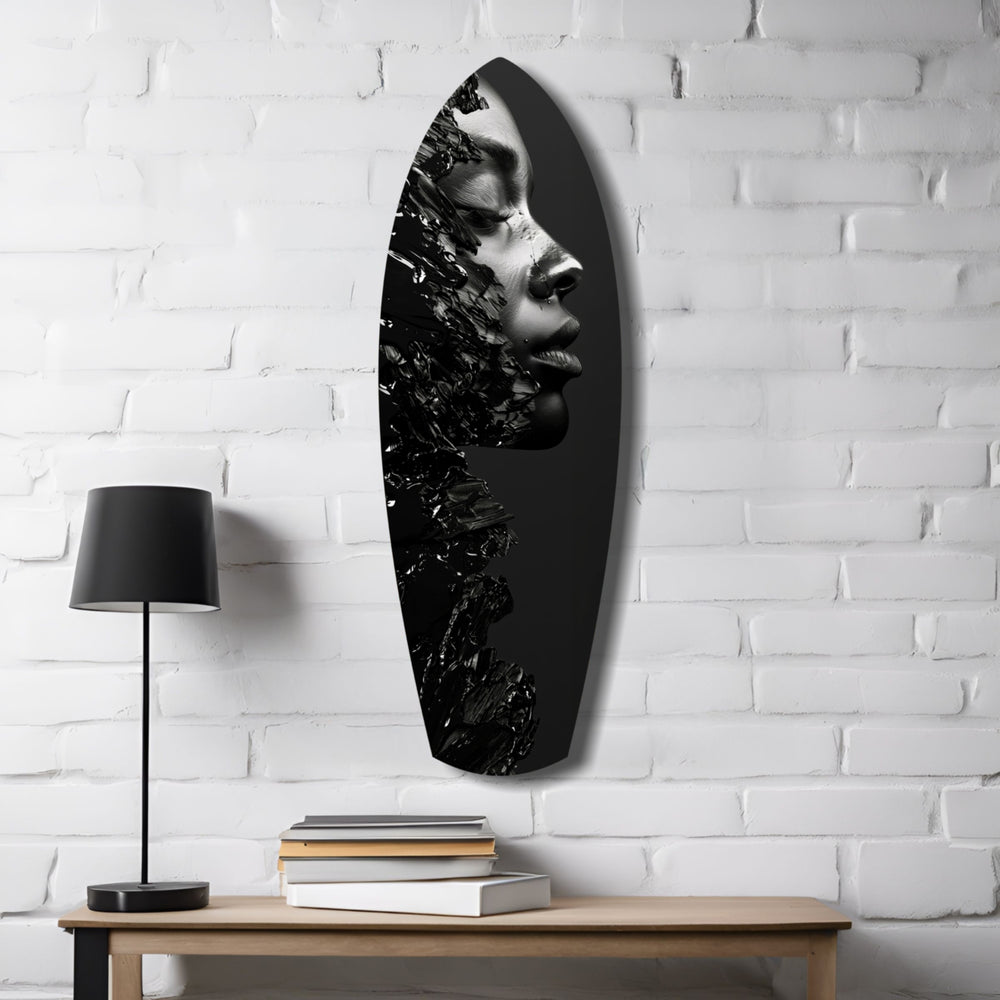 Graphite Glass Wall Art.