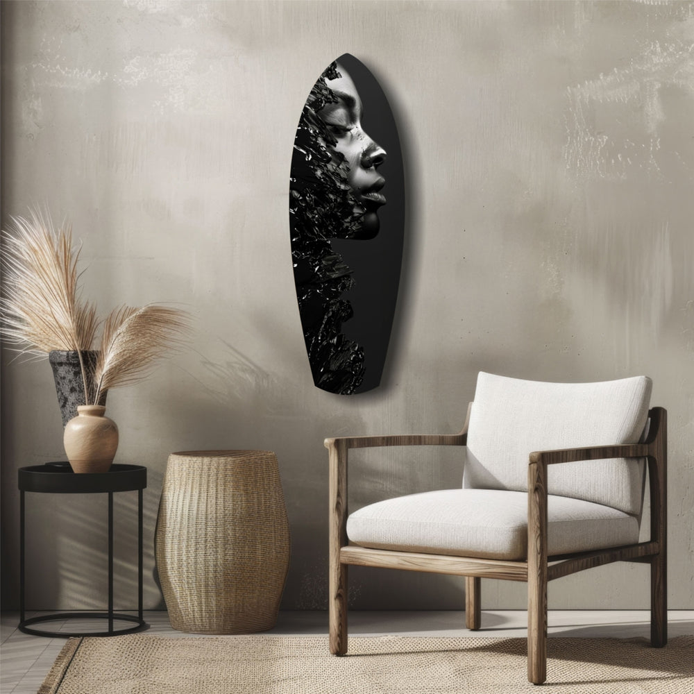 Graphite Glass Wall Art.