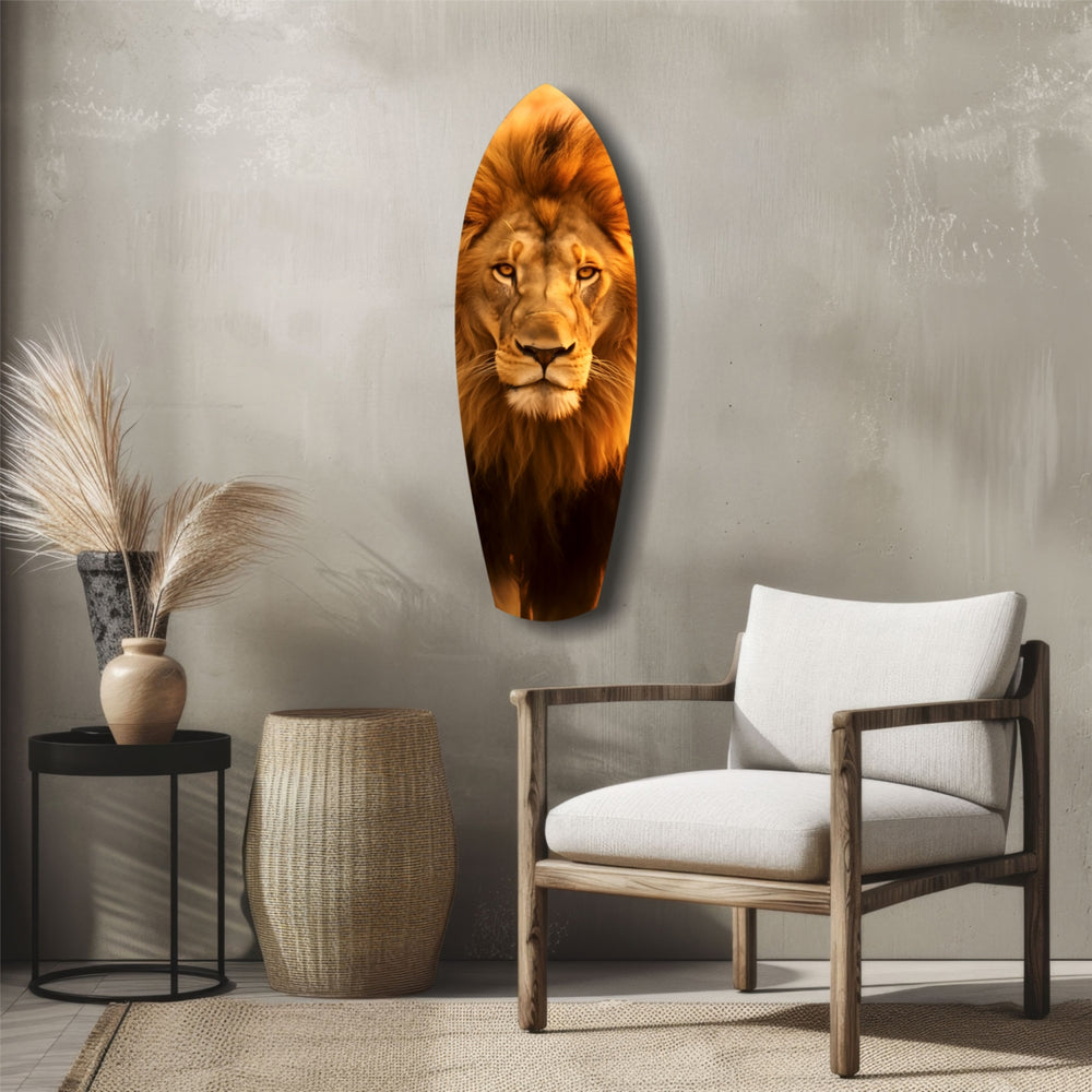 Mr Lion Glass Wall Art.