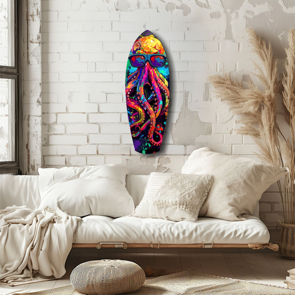 Mr Octopus Glass Wall Art.