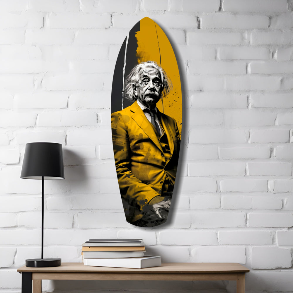 Listening Professor Glass Wall Art