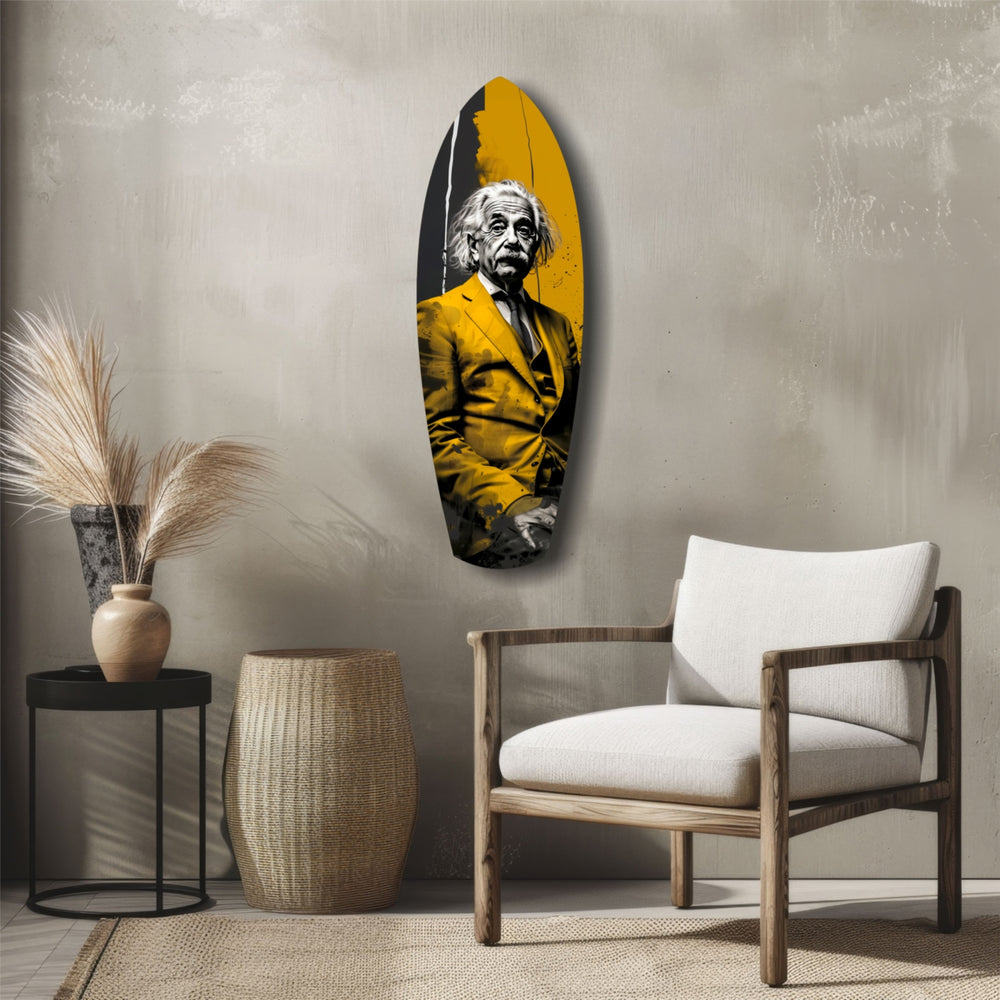 Listening Professor Glass Wall Art