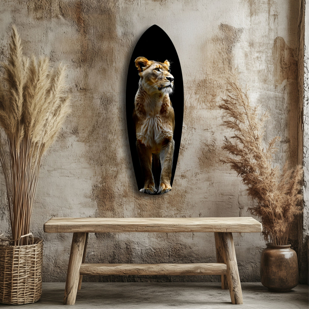Lioness Glass Wall Art.