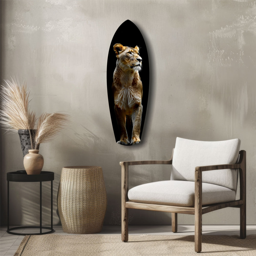 Lioness Glass Wall Art.