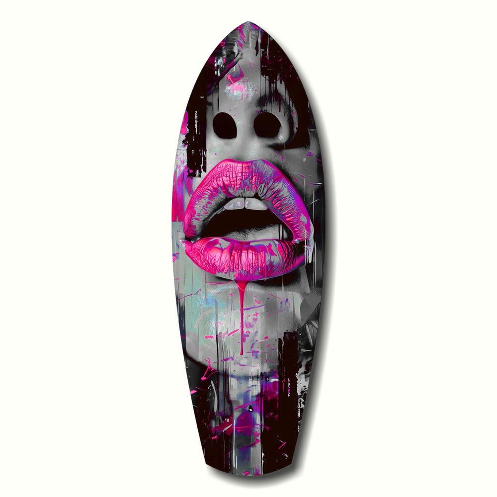 Colorful Lips V4 Glass Wall Art.