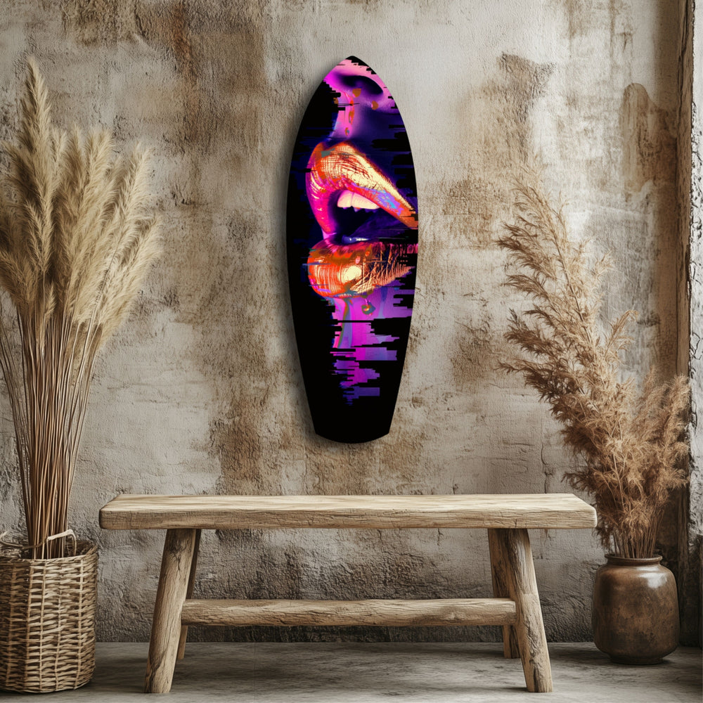 Colorful Lips V7 Glass Wall Art.