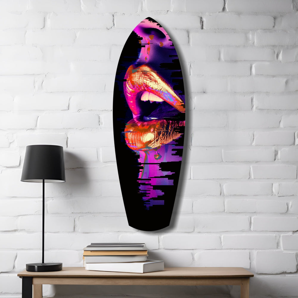 Colorful Lips V7 Glass Wall Art.