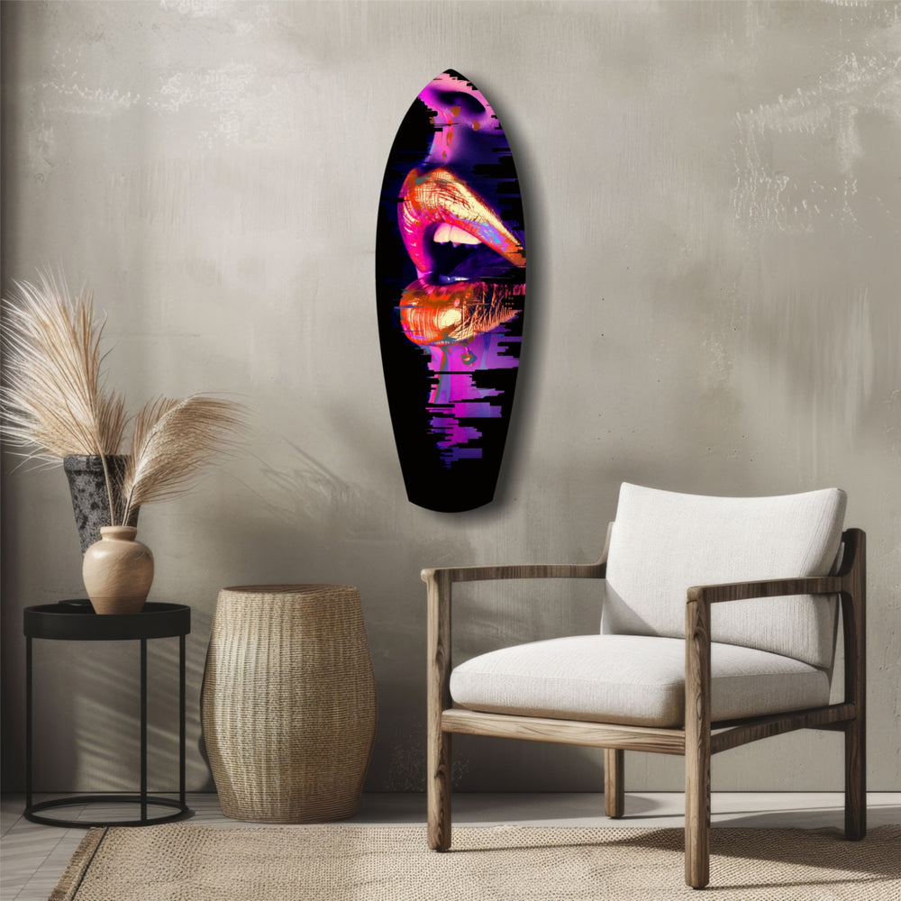 Colorful Lips V7 Glass Wall Art.