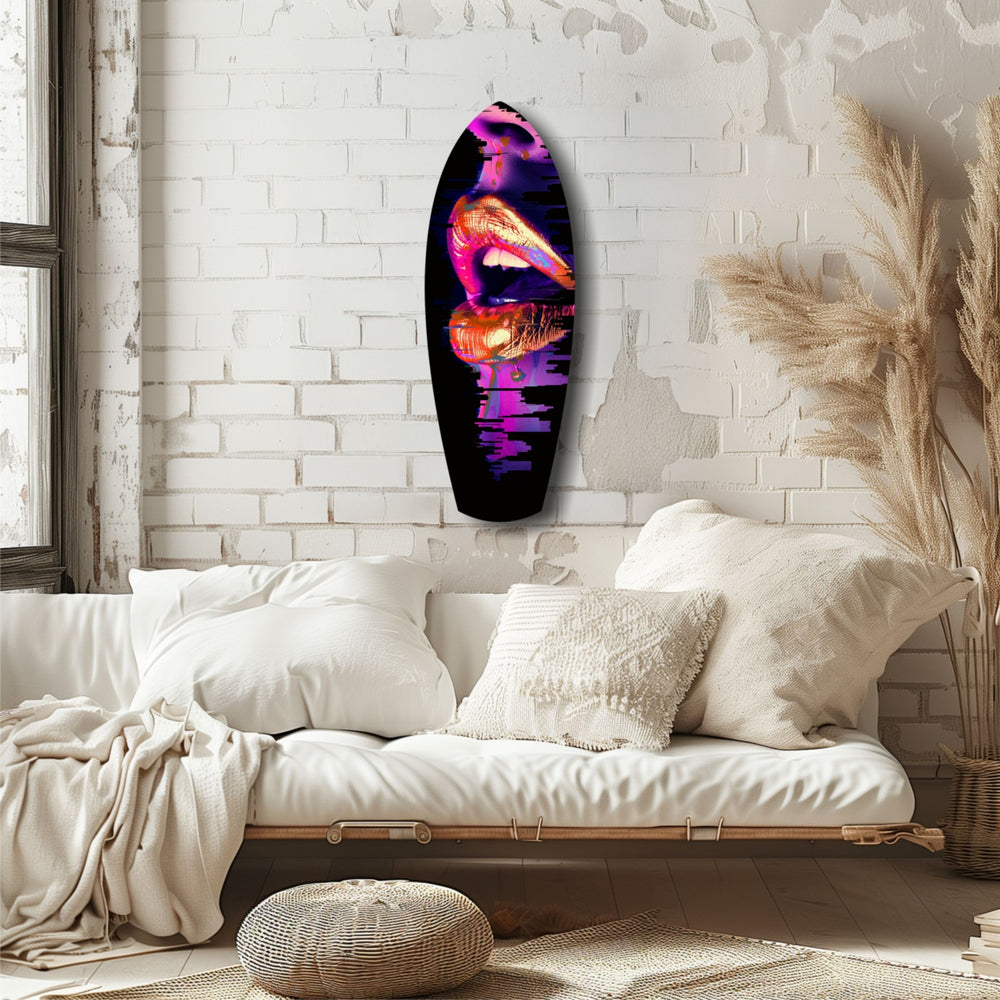Colorful Lips V7 Glass Wall Art.