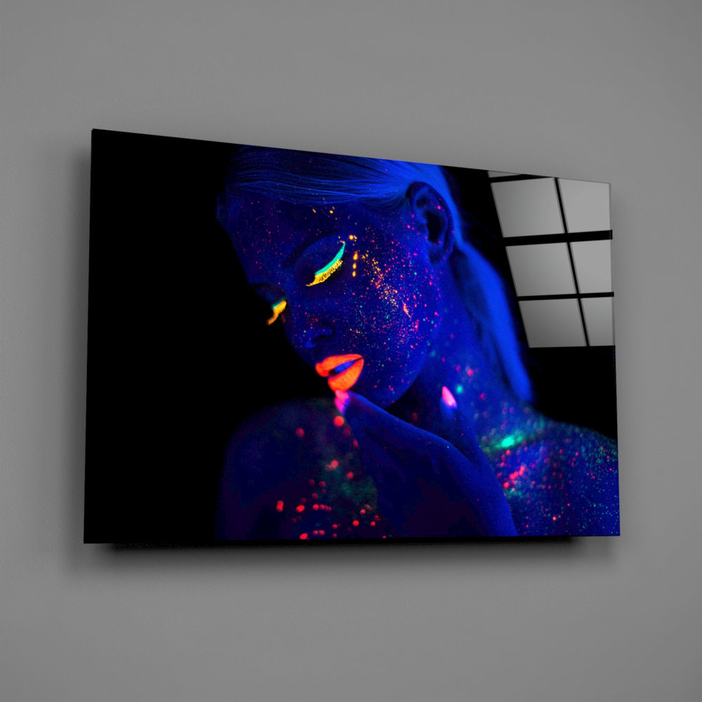 UV neon splash portrait bringing cosmic energy to a contemporary living space