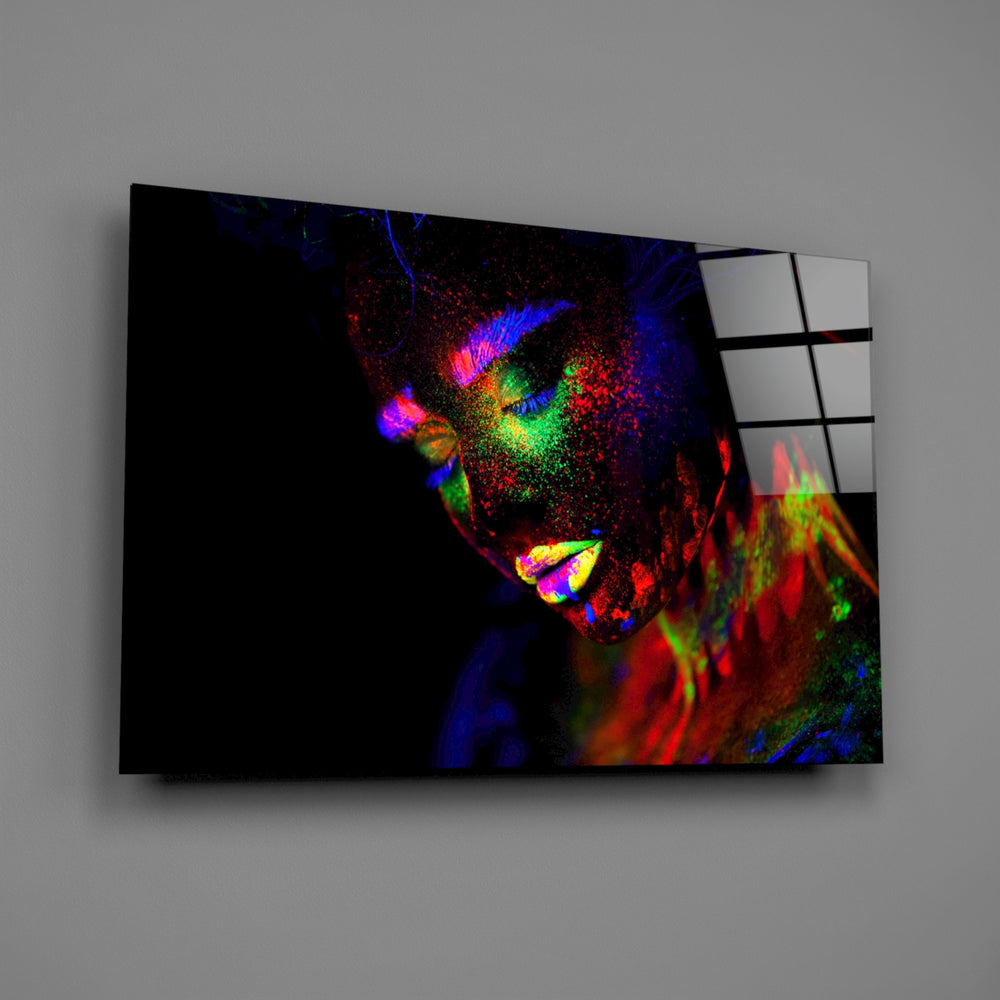 Multi-color UV portrait bringing club drama to a contemporary living space