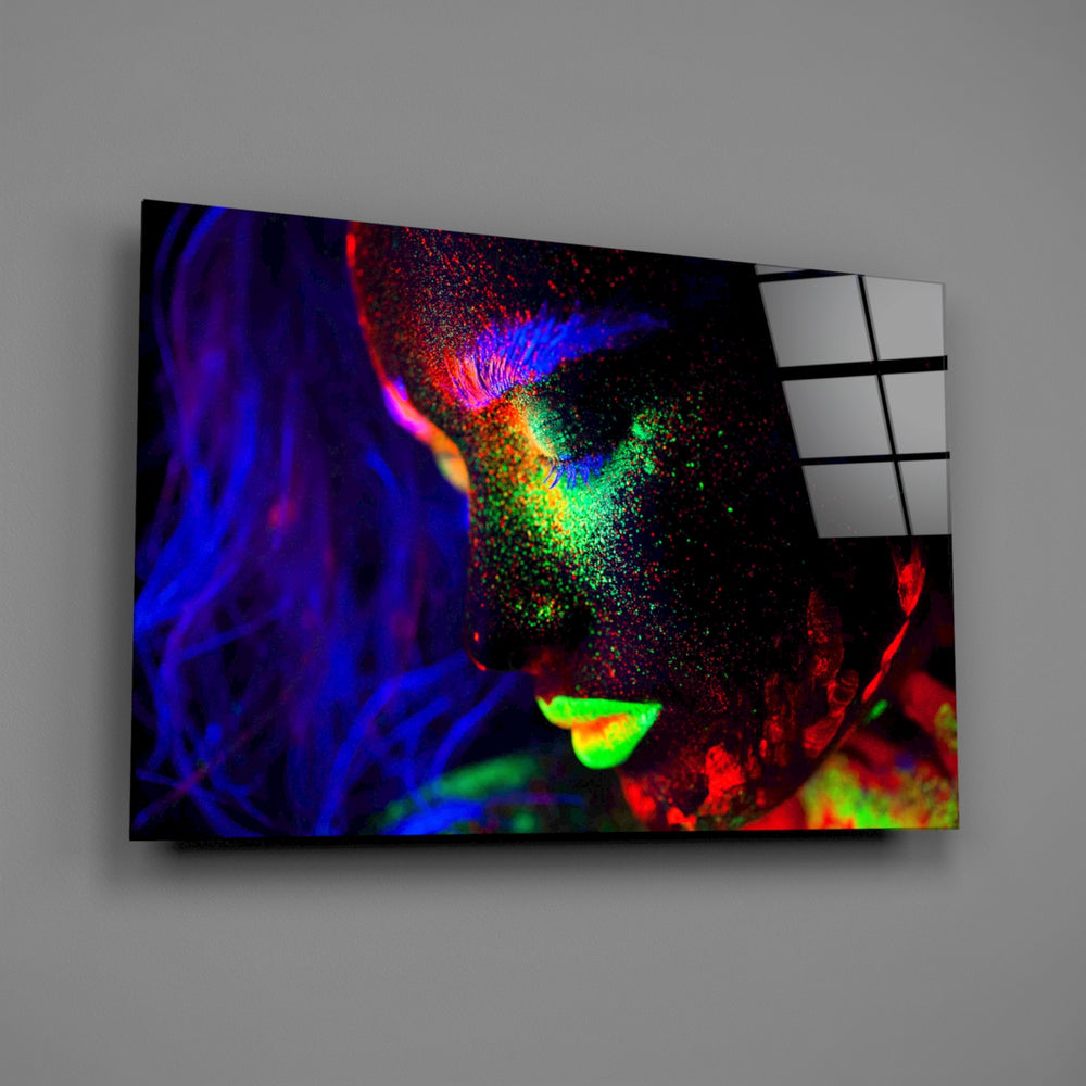UV neon profile bringing cosmic drama to a contemporary living space