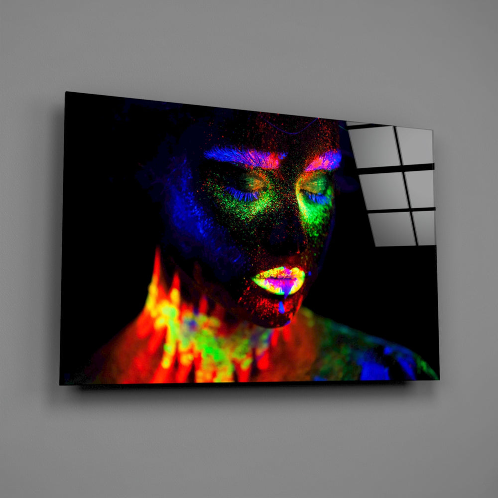 Multi-color UV portrait bringing cosmic drama to a contemporary living space
