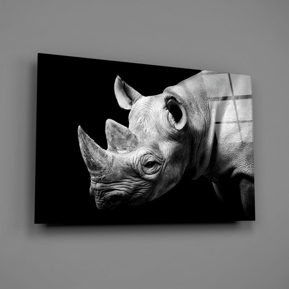 Studio rhinoceros panel bringing naturalist gravitas to a contemporary living space