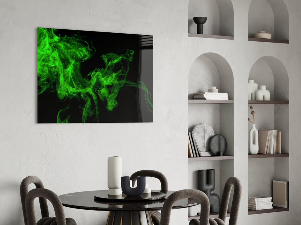 Green Smoke panel adding after-dark drama to a lounge