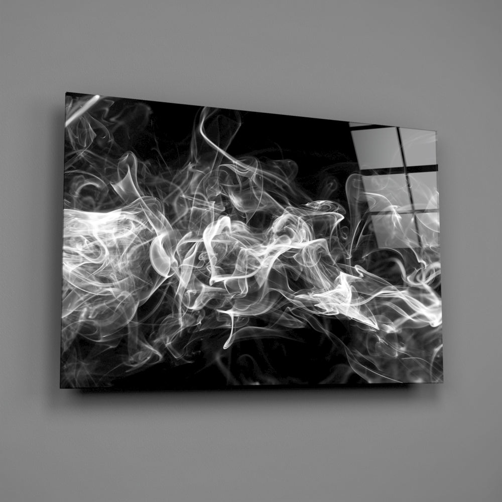 White smoke panel bringing monochrome elegance to a contemporary living space