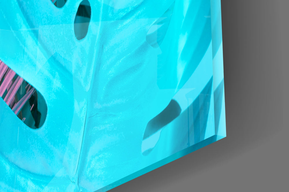 Tropical Leaf artwork anchoring a sunroom with playful color