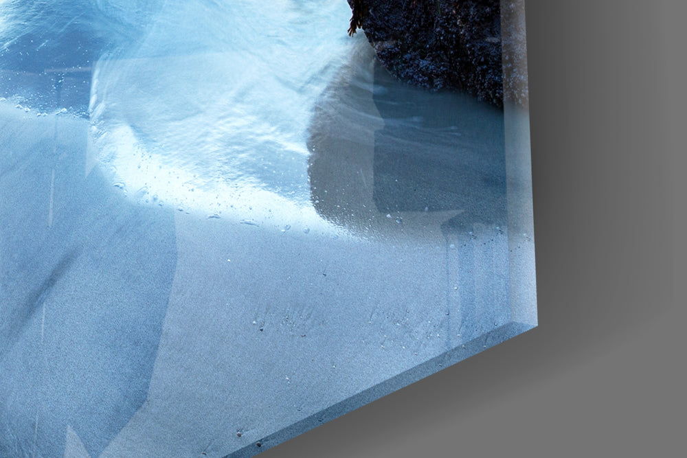 Sea Landscape artwork anchoring a coastal-themed wall in cool palette