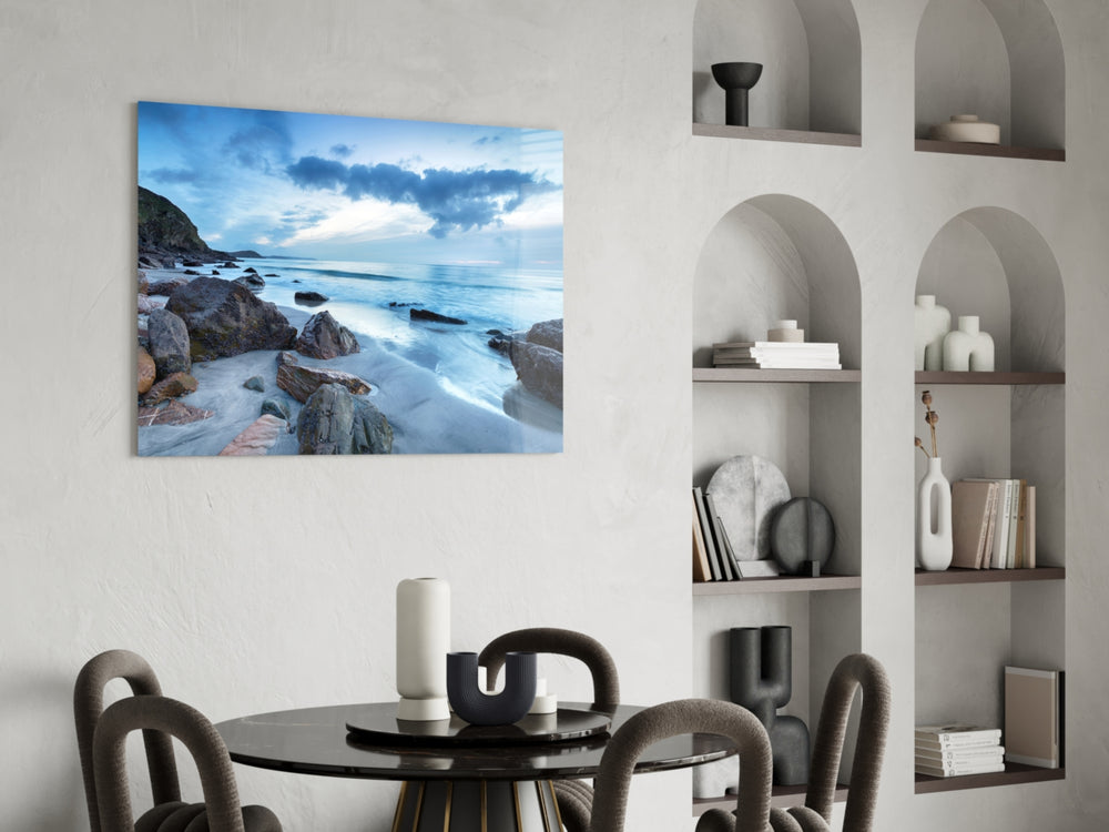Sea Landscape panel adding tranquil focus to a study