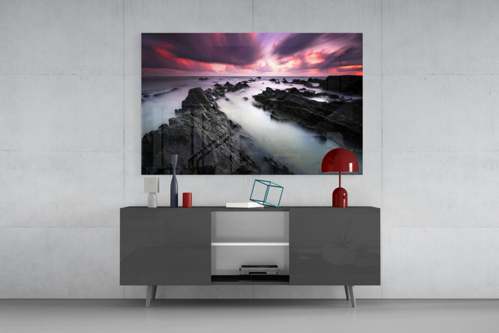 Sunset Landscape panel catching warm light to reveal its painterly sky