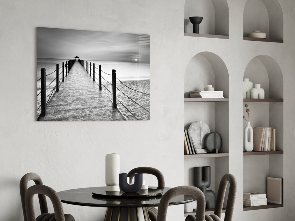 Dock panel adding seaside calm to a bedroom