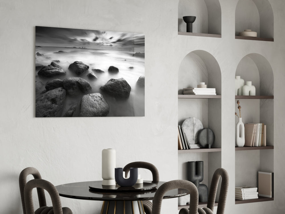 Cliffs panel adding stormfront pulse to a living room