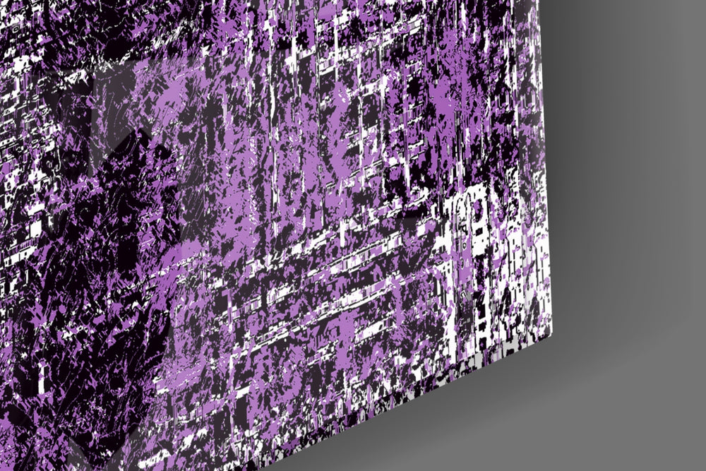 Abstract artwork anchoring a contemporary wall in moody palette