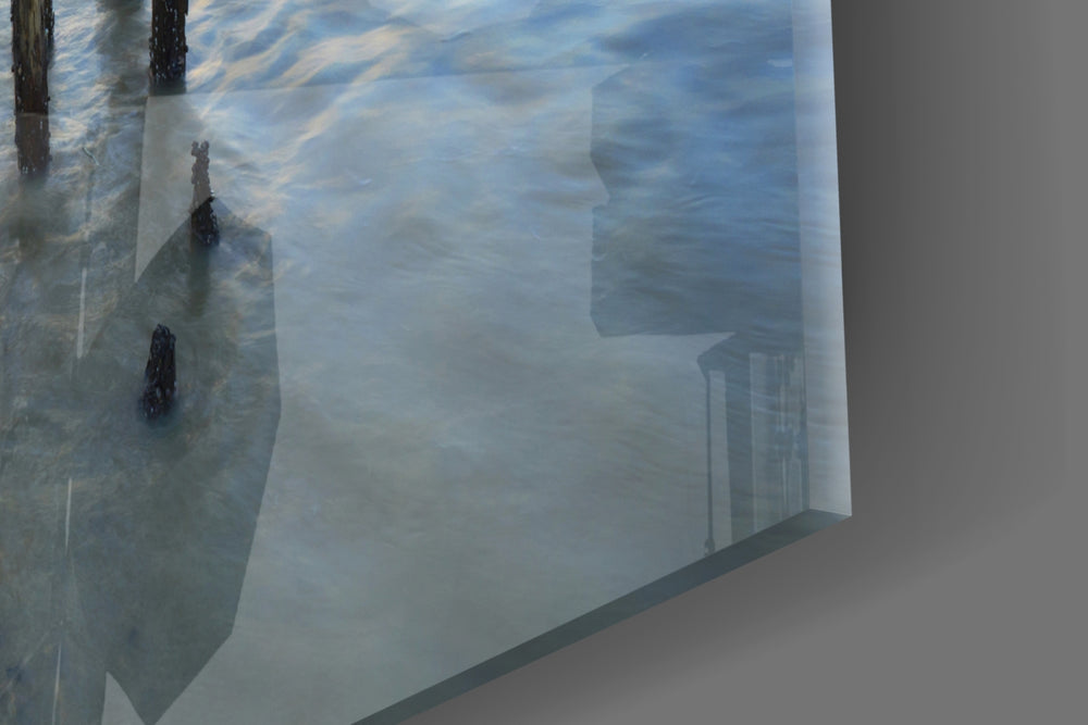 Sea Landscape artwork anchoring a coastal-themed wall in warm palette