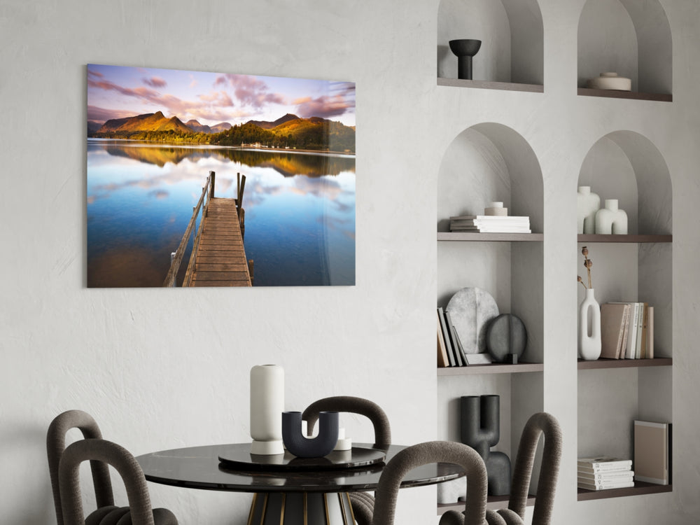 Lake Landscape panel adding horizon calm to a bedroom