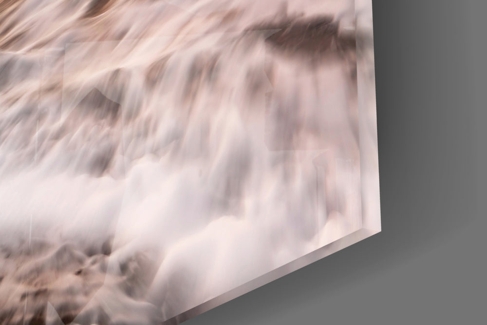 Vicious Waves artwork anchoring a coastal-themed wall in warm palette