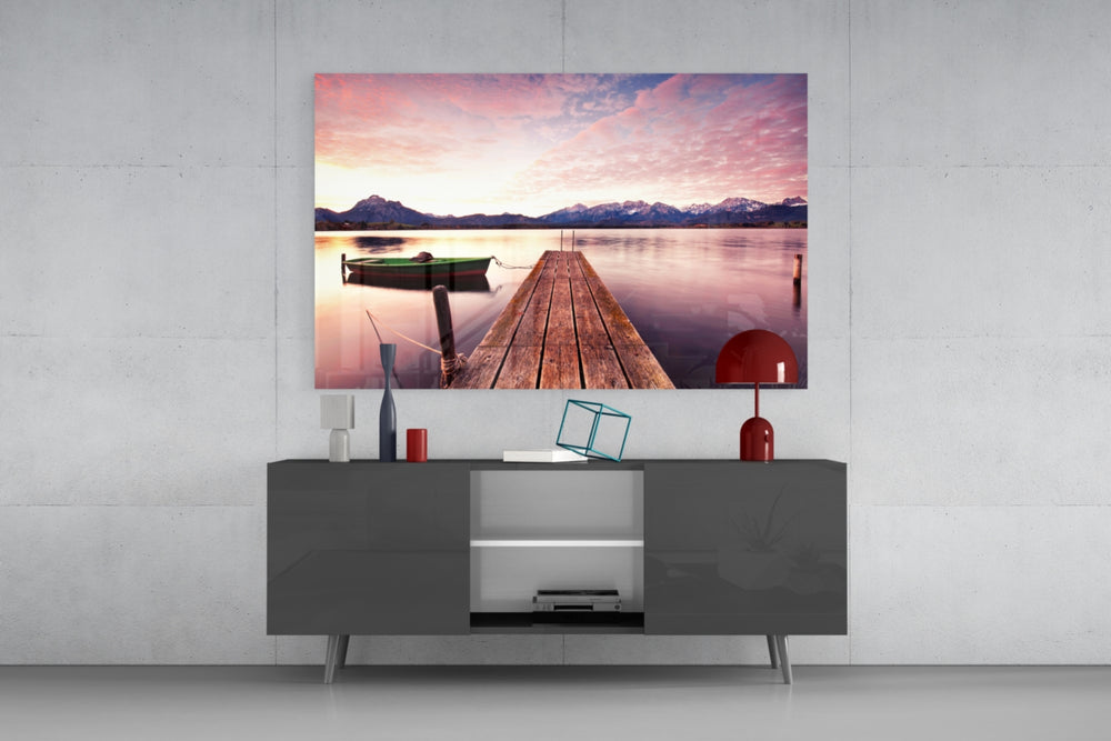 Sunset on the Beach panel catching soft light to reveal its mirror reflection