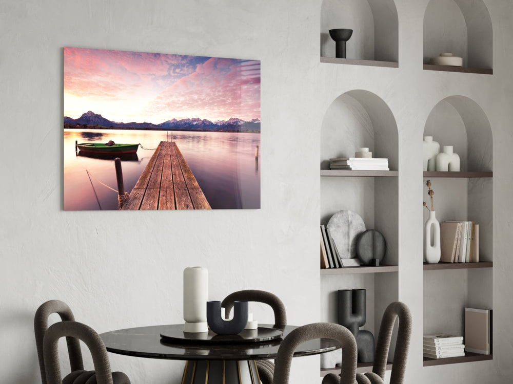 Sunset on the Beach panel adding twilight calm to a bedroom