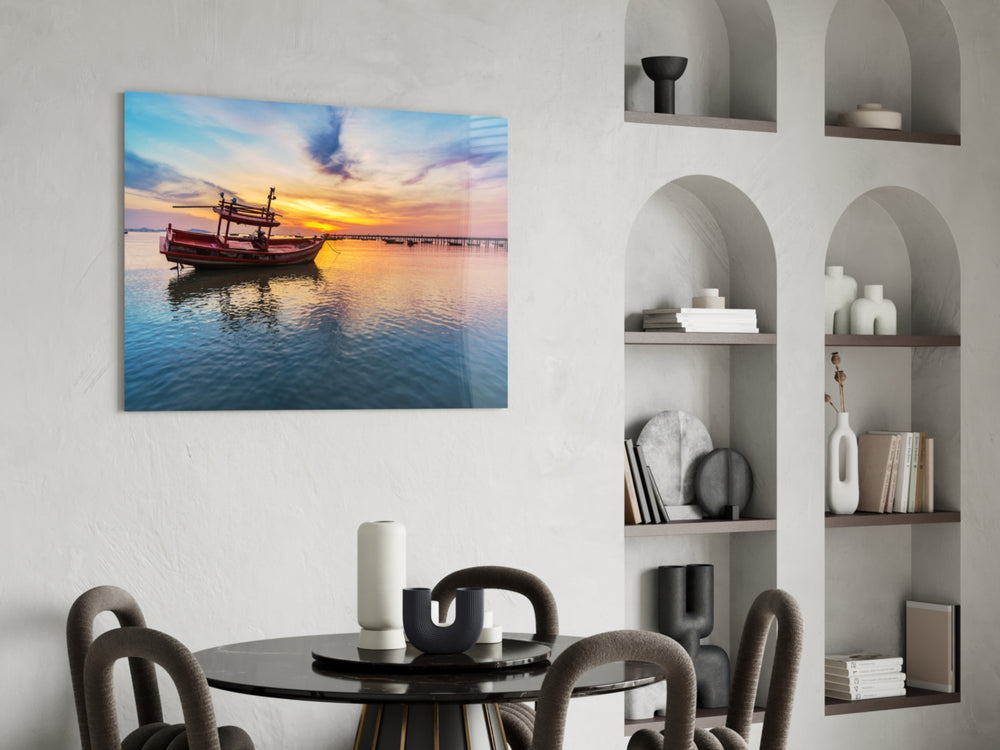 Boat panel adding horizon mood to a study