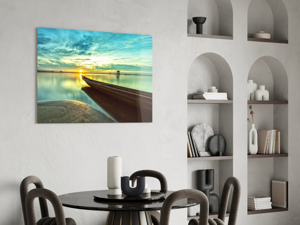 Kayak on the Beach and Sunset panel adding horizon focus to a study