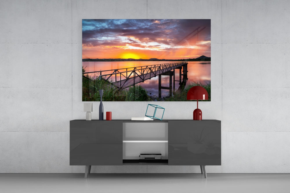 Sunset on the Beach panel catching warm light to reveal its sunburst rays