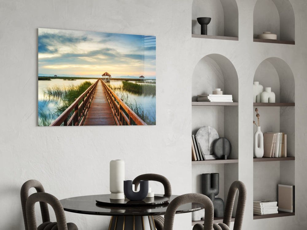 Long Dock on the Lake panel adding retreat mood to a living room