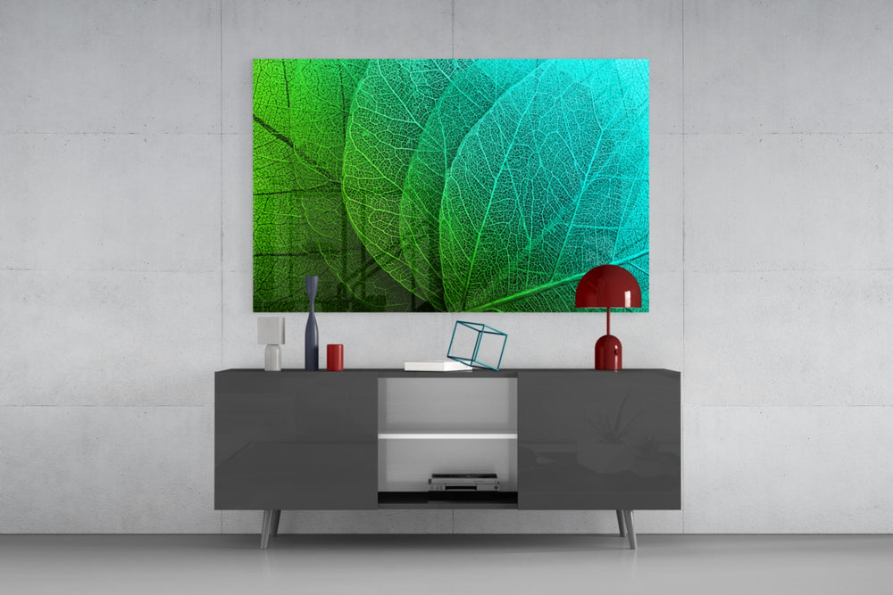 Green Leaf panel catching daylight to reveal its translucent veins