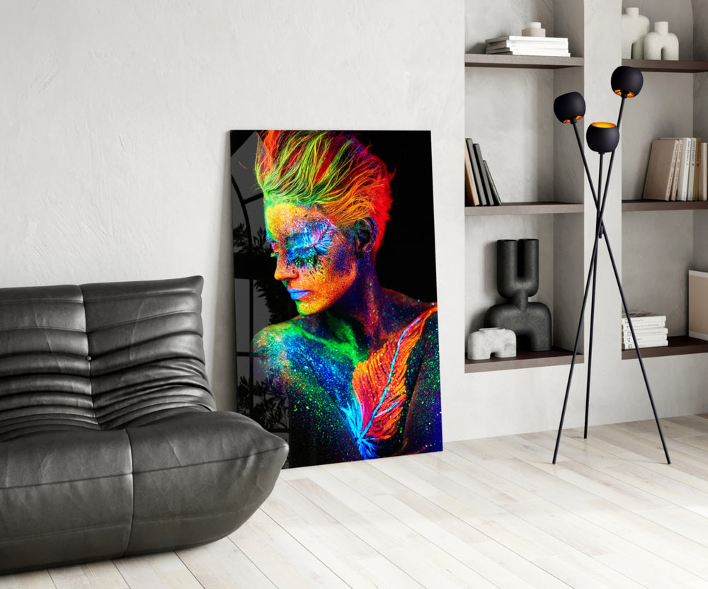 Woman Portrait panel adding club mood to a lounge