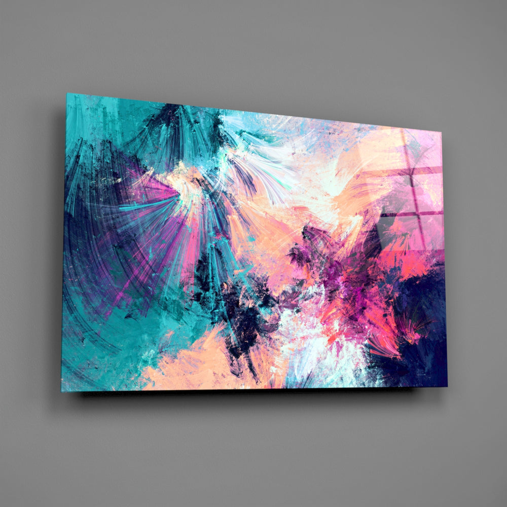 Brushstroke burst panel bringing imaginative pulse to a contemporary living space