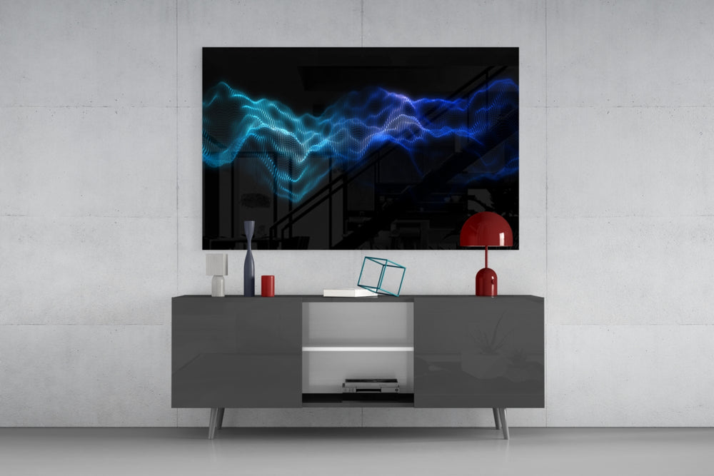 Rhythmic Fog panel catching low light to reveal its luminous wave