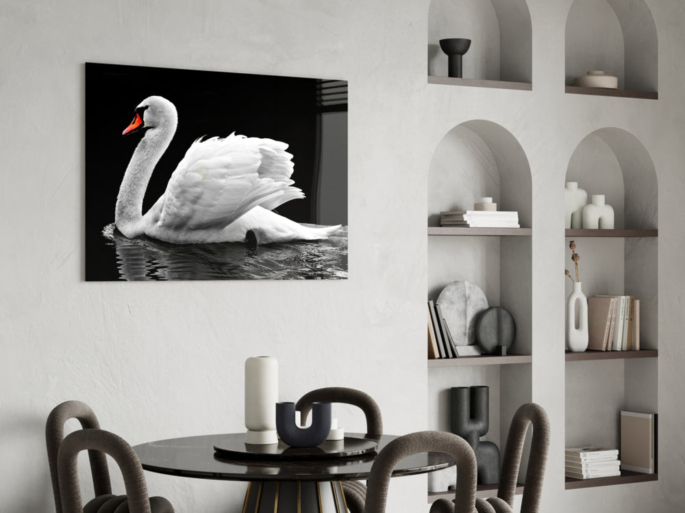 Swan panel adding elegant taste to a living room