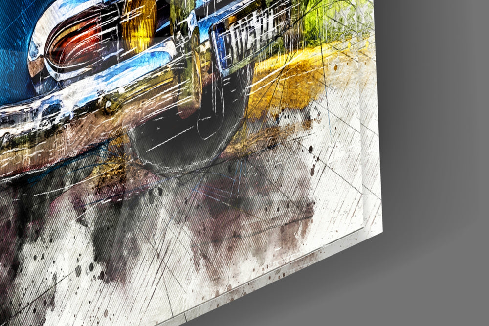 Classic Vintage Automobile Glass Wall Art