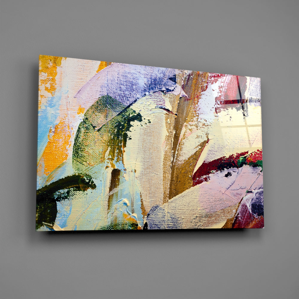 Palette-knife panel bringing painterly warmth to a contemporary living space