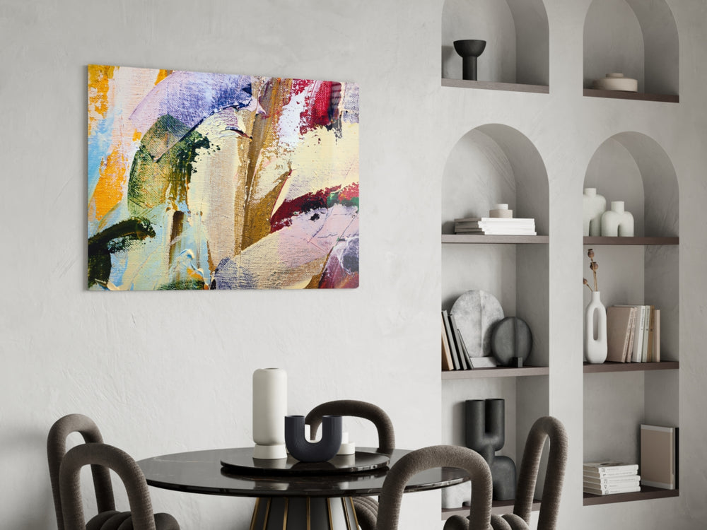 Abstract Pattern panel adding painterly taste to a lounge