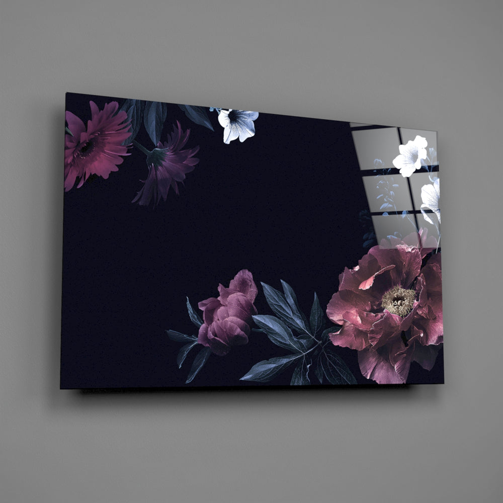 Painted bouquet panel bringing intimate warmth to a contemporary living space