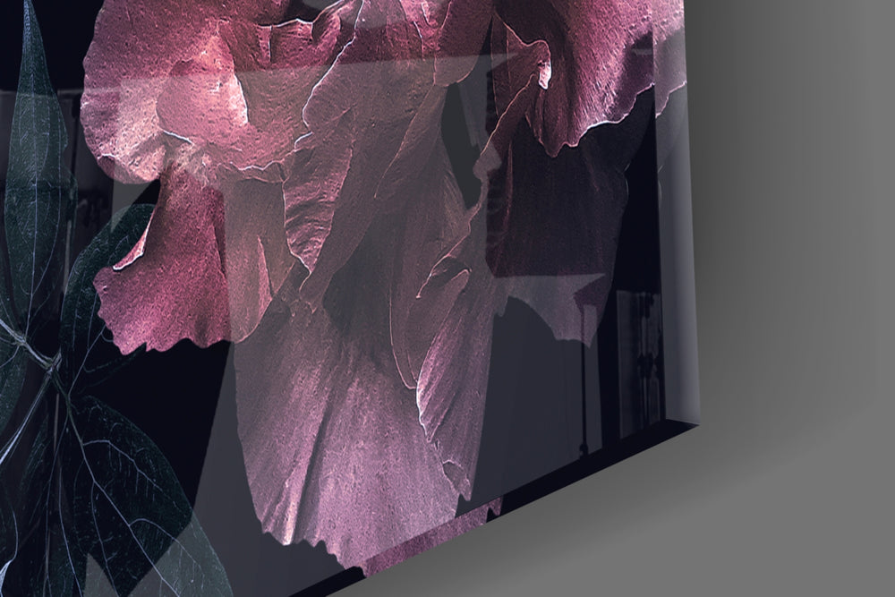 Floral Pattern artwork anchoring a romantic-themed wall in moody palette
