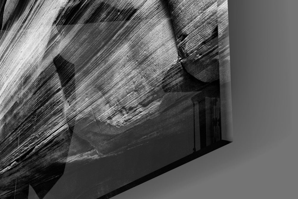 Grand Canyon artwork anchoring a contemporary wall in moody palette